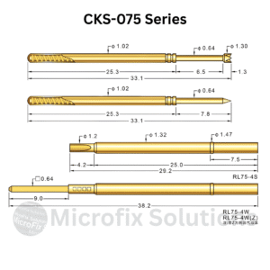 CKS-075 Series Spring Test Probe Pogo Pin – 5 Pcs