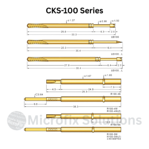 CKS-100 Series Spring Test Probe Pogo Pin – 5 Pcs